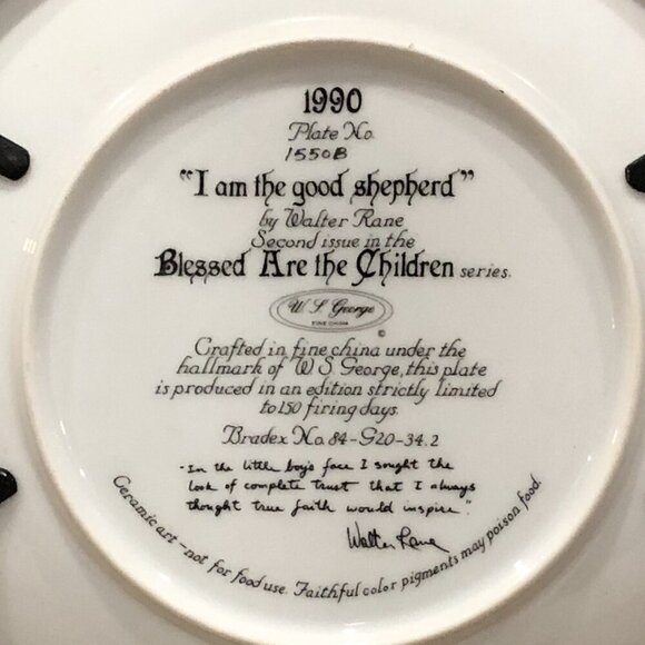 5-Walter Rane Collector series 1990-91 "Blessed Are The Children"Plates Numbered - Picture 12 of 15